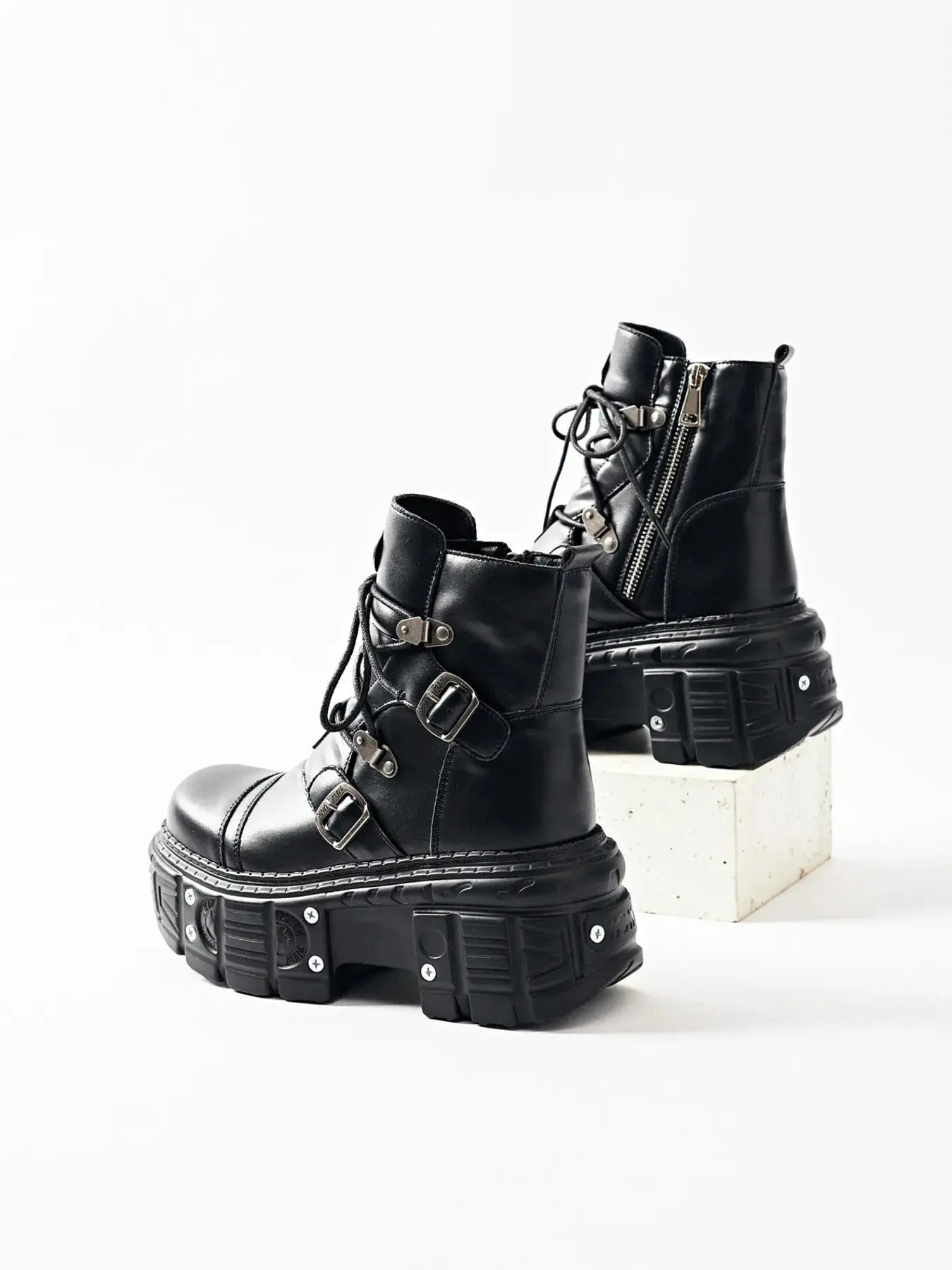 Lace Up Platform Boots.