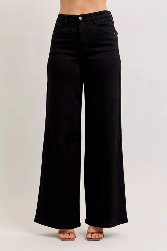 Judy Blue High-Waisted Wide Leg Jeans.