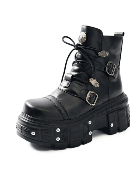 Lace Up Platform Boots.