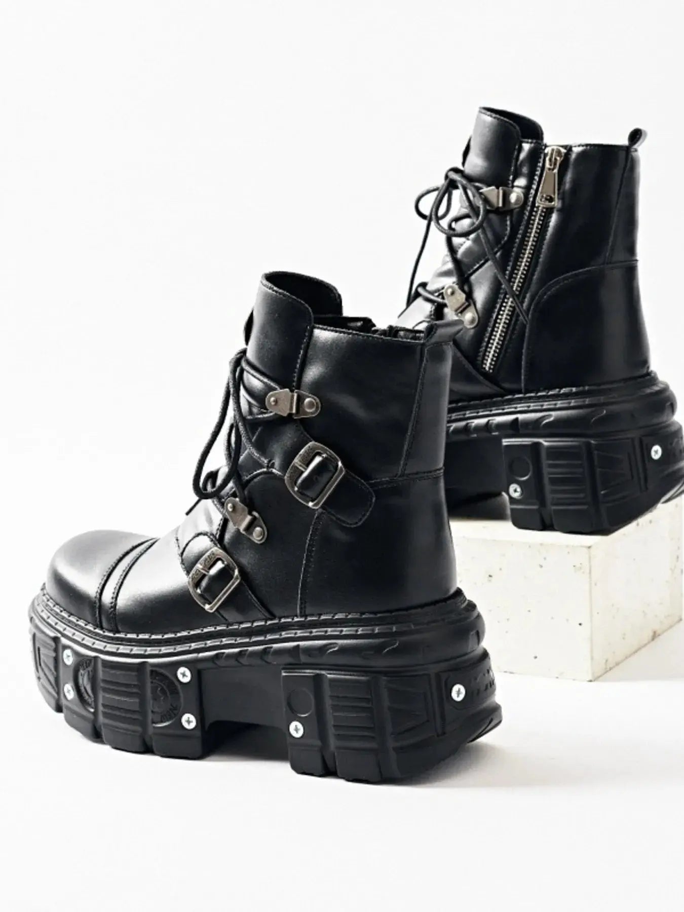 Lace Up Platform Boots.