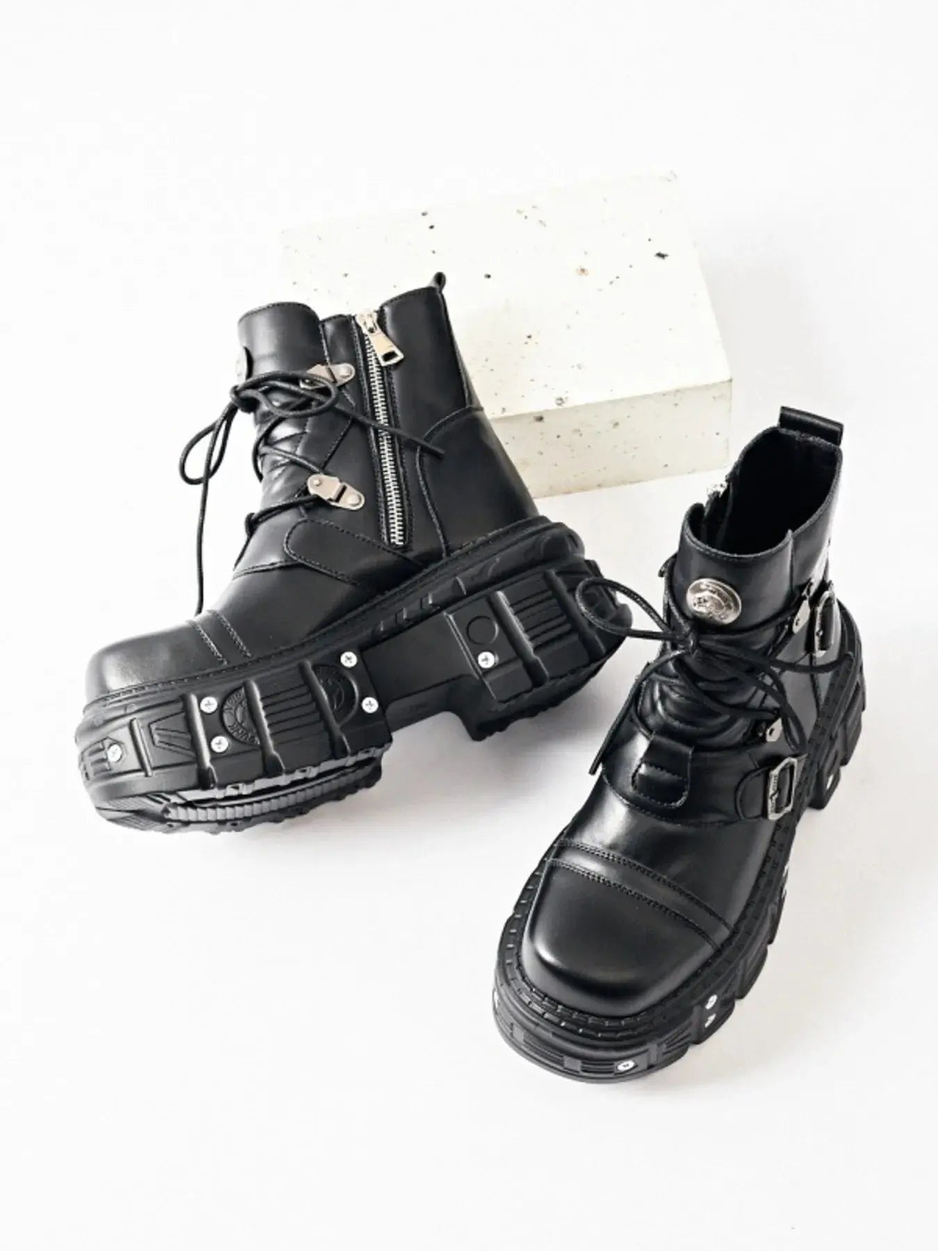 Lace Up Platform Boots.